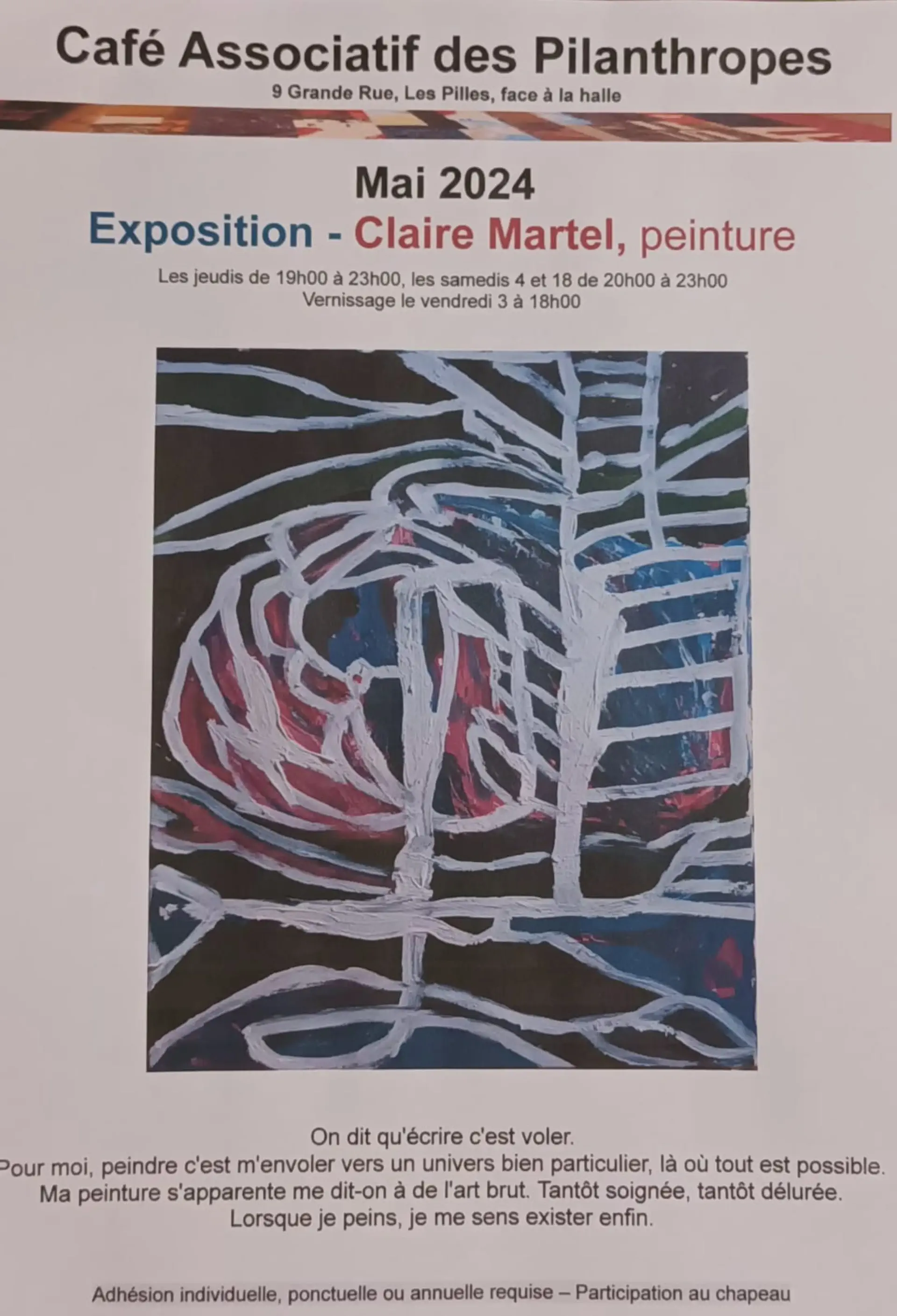 Claire Martel aux Pilles, mai 2024