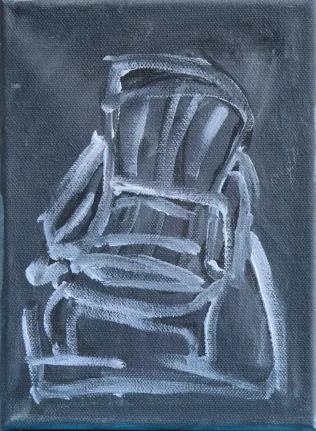 Peinture d'un fauteuil de Claire-Lise Martel